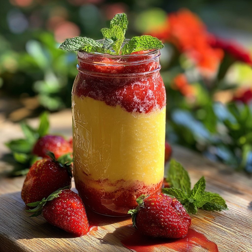 Mango Strawberry Bliss Smoothie