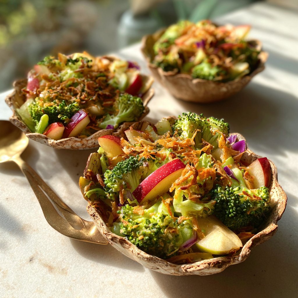 Broccoli and Apple Salad Cups