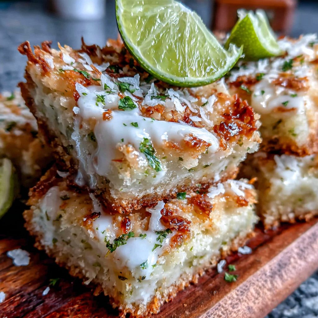 Toasted Coconut & Lime Bars